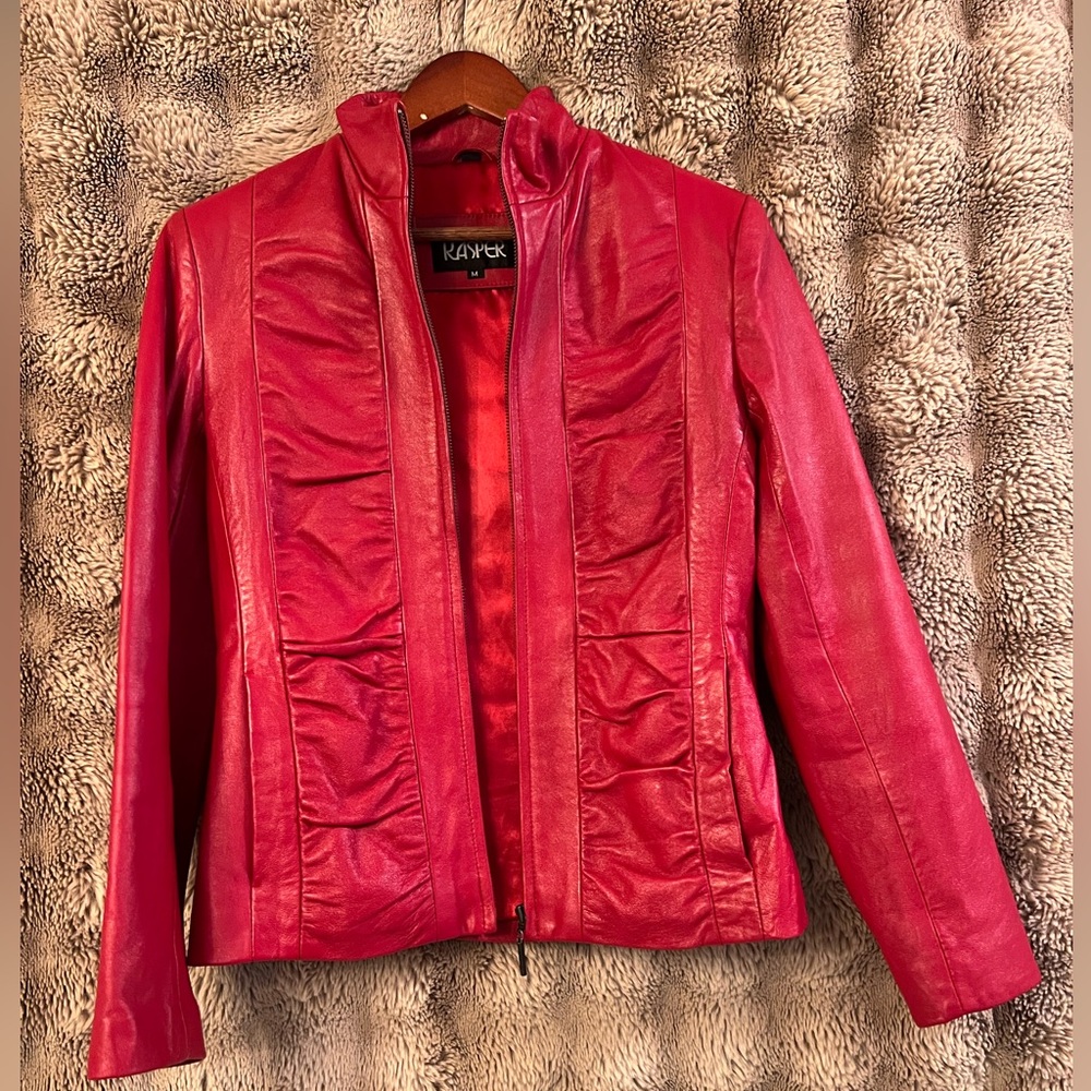 Rasper leather Red Jacket